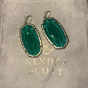 Kendra Scott Danielle emerald earrings